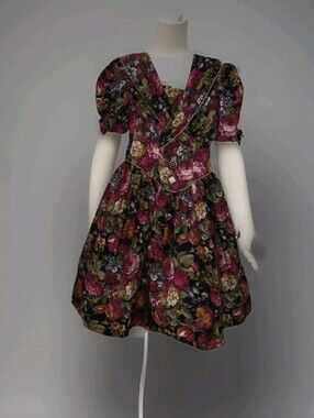 Vintage Puffy Rare Floral Handmade Dress